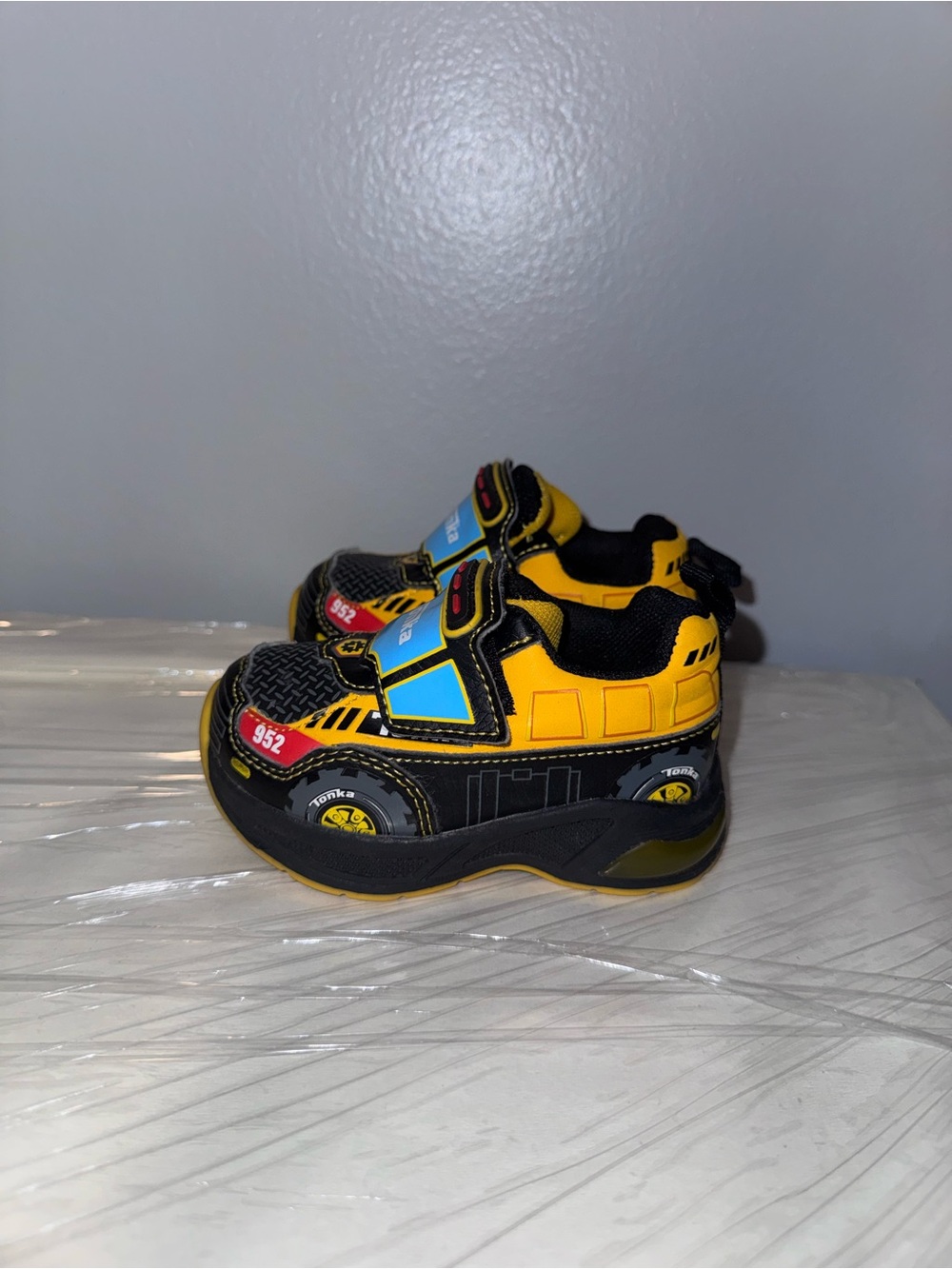 Hasbro Yellow and Black Kids Light-Up Construction Sneakers